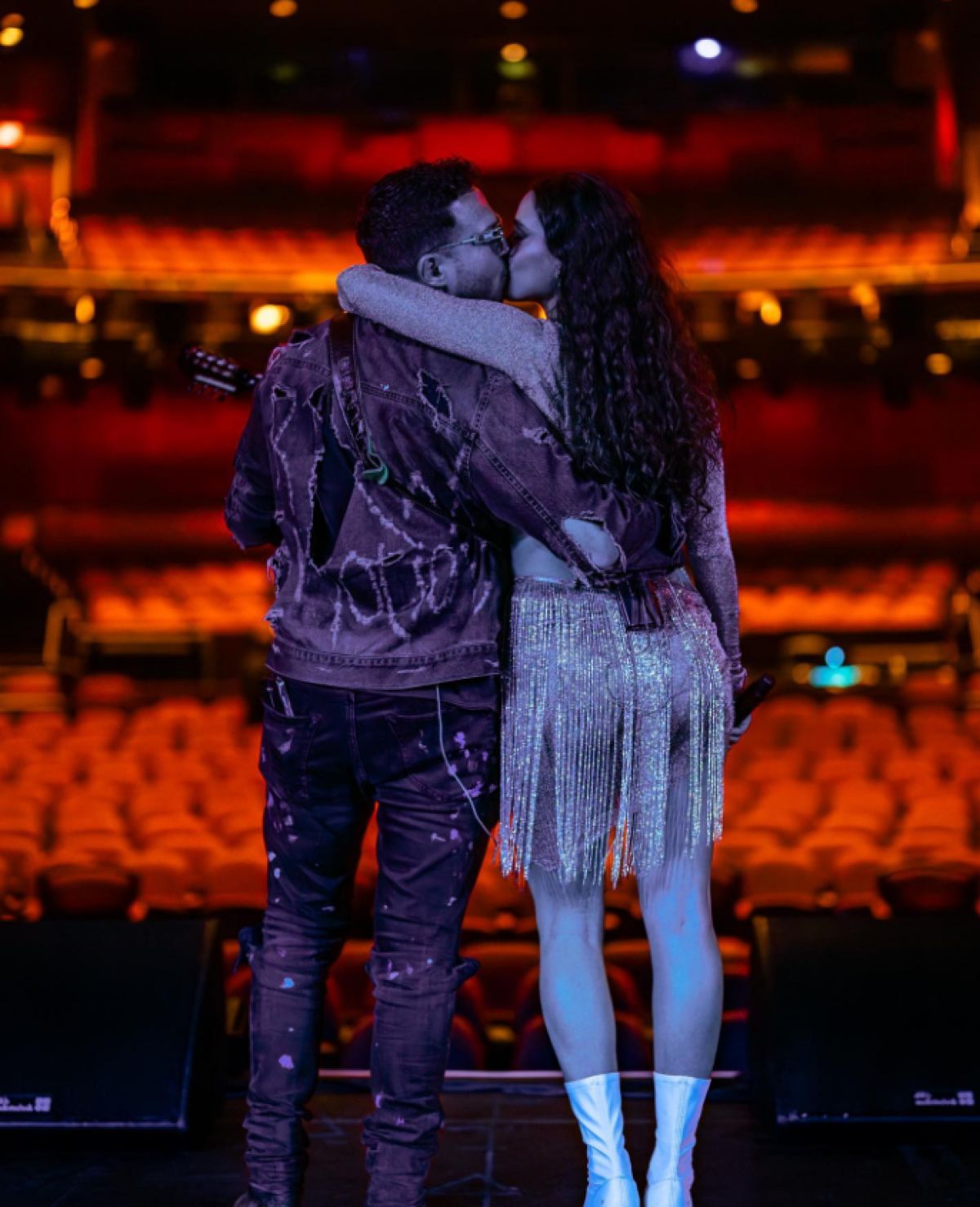 Η Evangelia με τον σύντροφό της