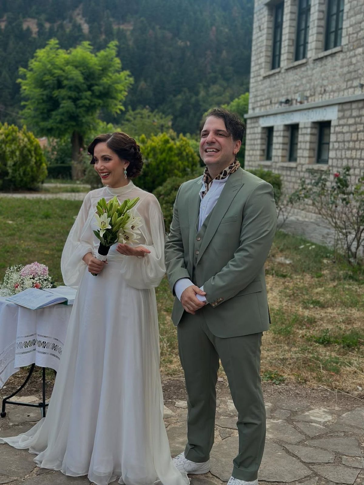 Ο Κοντογεώργης και η Παναγιωτίδου στον γάμο τους