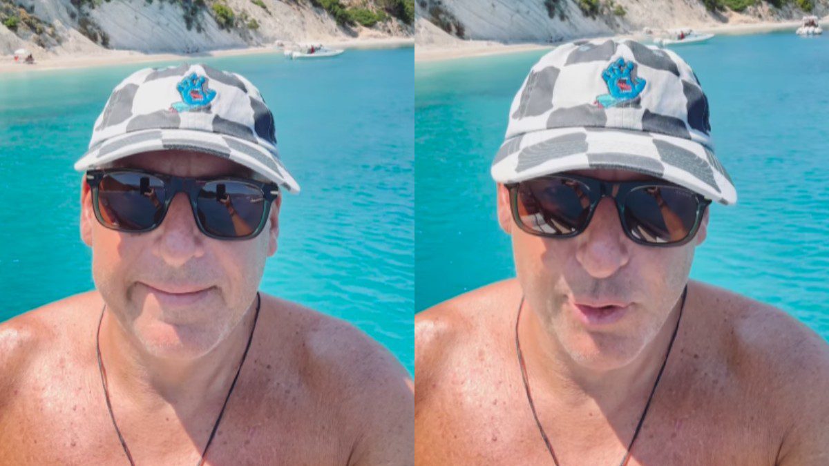 Ο Γιώργος Λιάγκας στις διακοπές του στην Ιθάκη