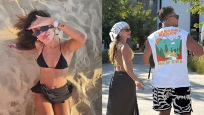 Η Μαριαλένα Ρουμελιώτη και ο Σάκης Κατσούλης στην Μύκονο