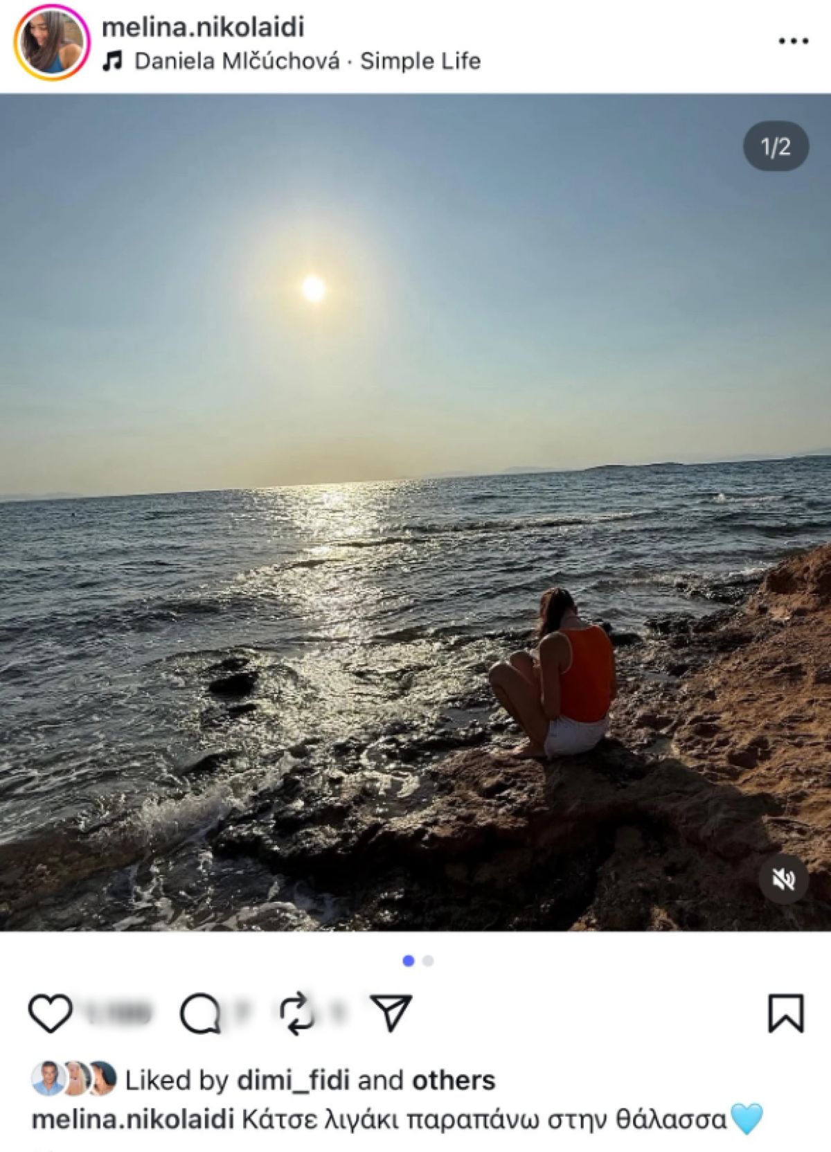 Η ανάρτηση της Μελίνας Νικολαΐδη και το like του Δημήτρη Φιντιρίκου