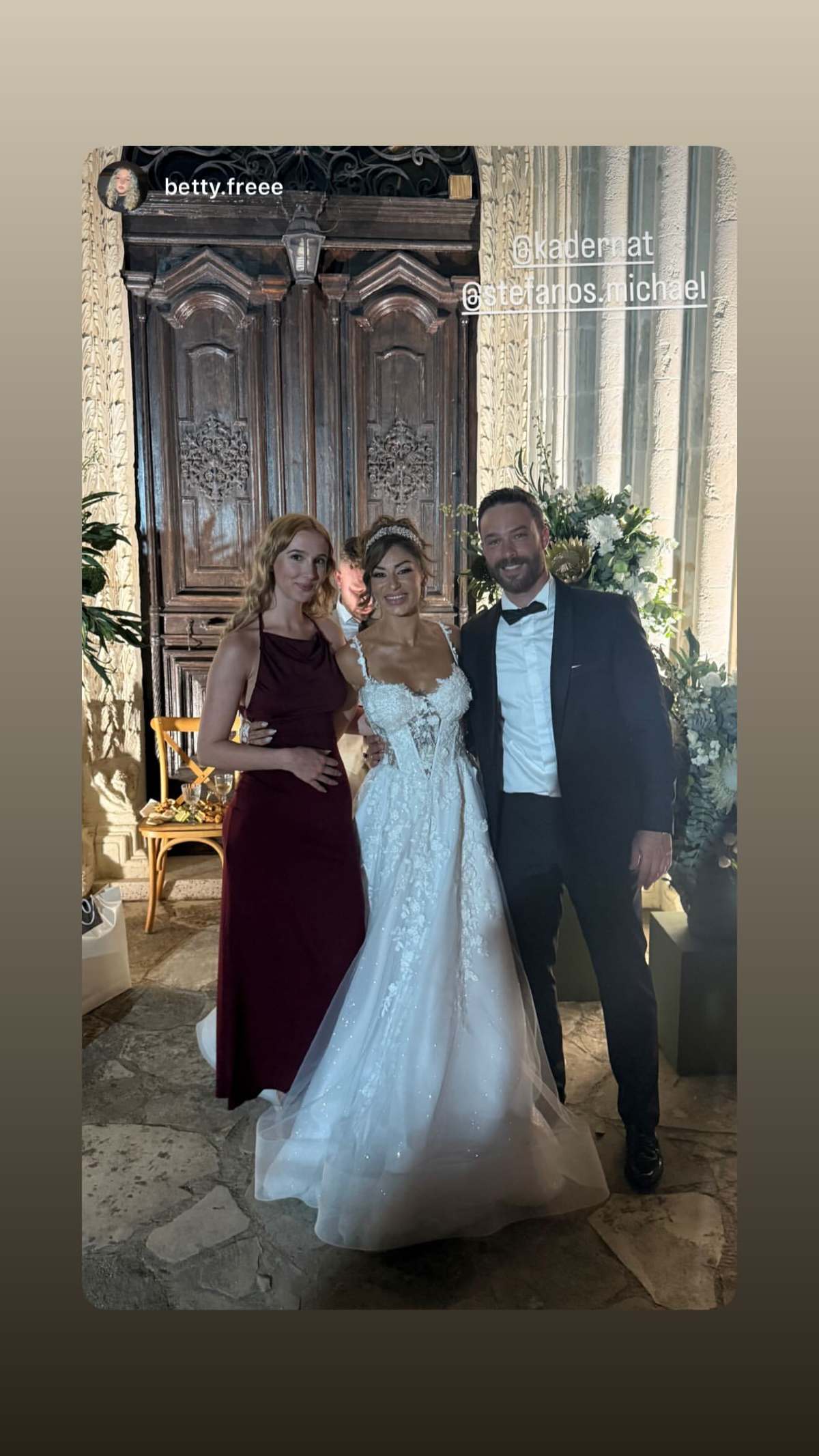 Ο Στέφανος Μιχαήλ στον γάμο του με τη Νάταλι Κάτερ