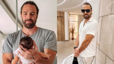 Ο Γρηγόρης Μόργκαν με τον γιο του