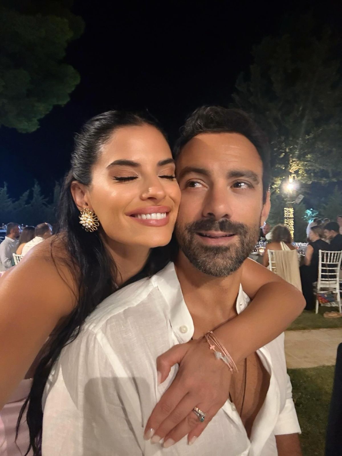 Η Χριστίνα Μπόμπα με τον Σάκη Τανιμανίδη