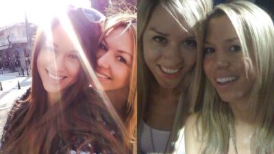 Η Αλεξάνδρα Νικολαΐδου με τη φίλη της, Βάσω