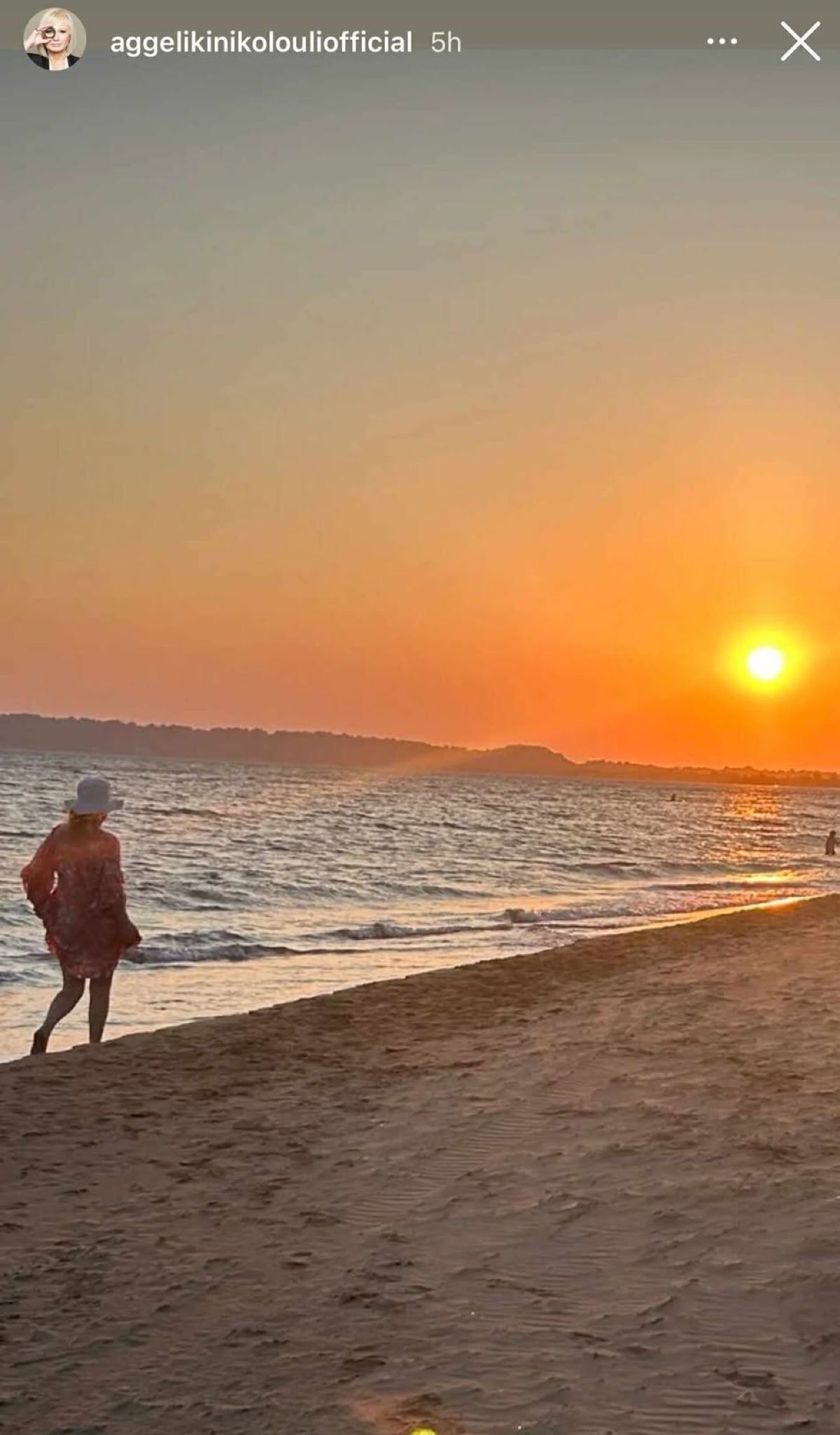 Η Αγγελική Νικολούλη στις διακοπές της