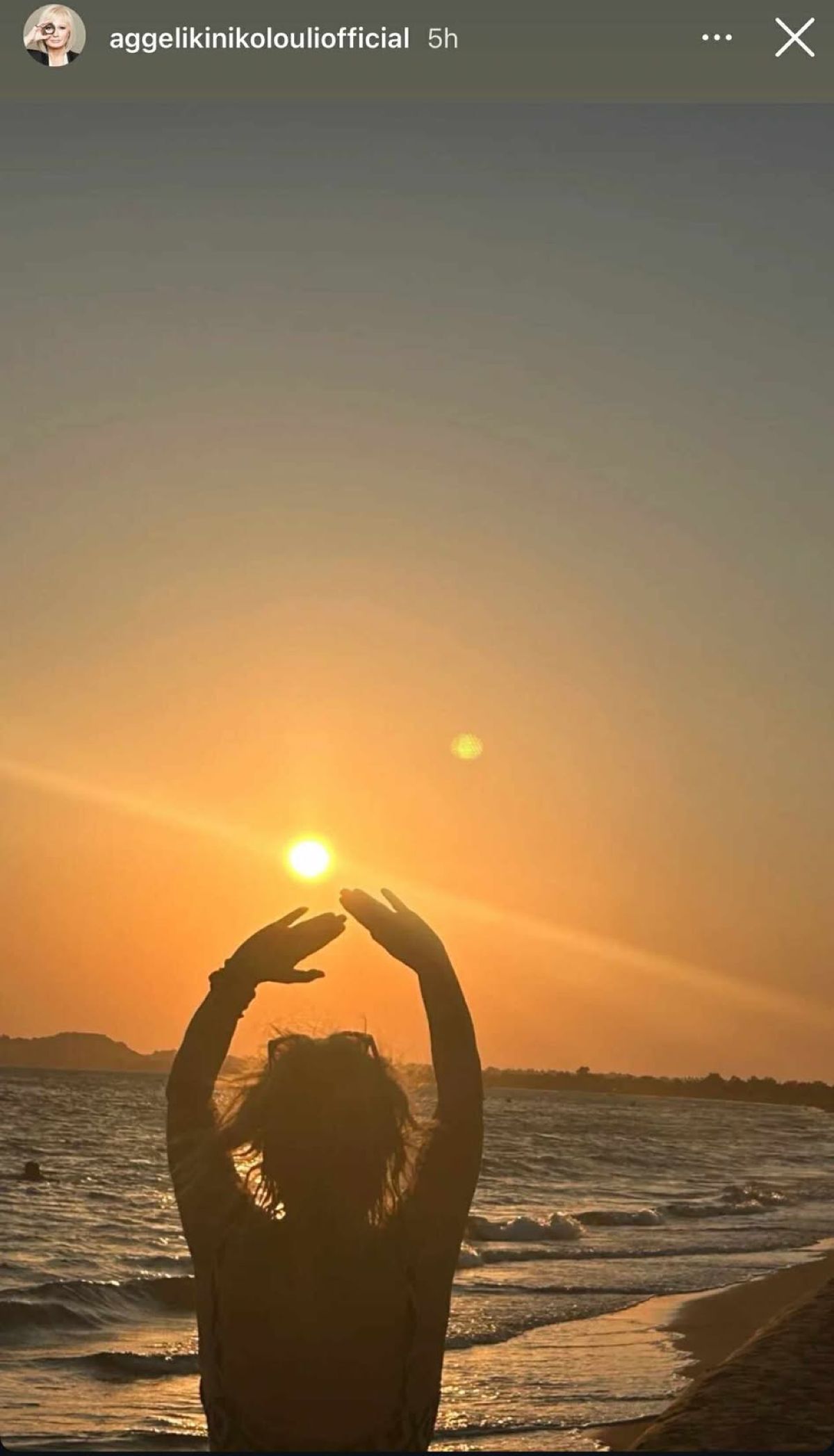 Η Αγγελική Νικολούλη στις διακοπές της