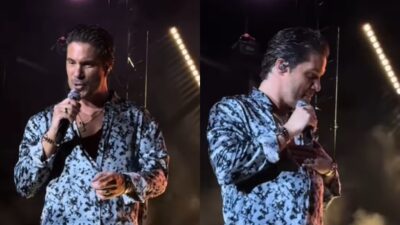 Ο Νίκος Οικονομόπουλος σε συναυλία του