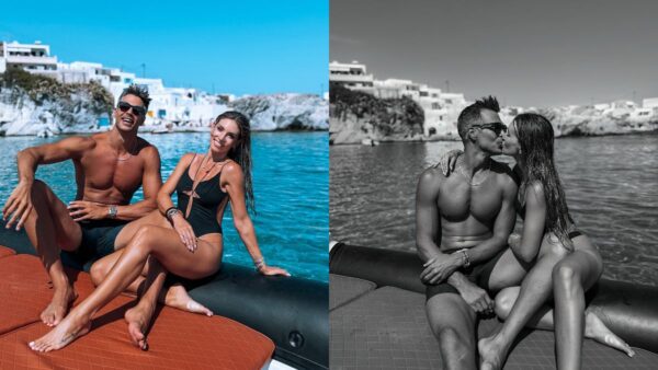 Η Αθηνά Οικονομάκου με τον Μπρούνο Τσερέλα στην Κίμωλο