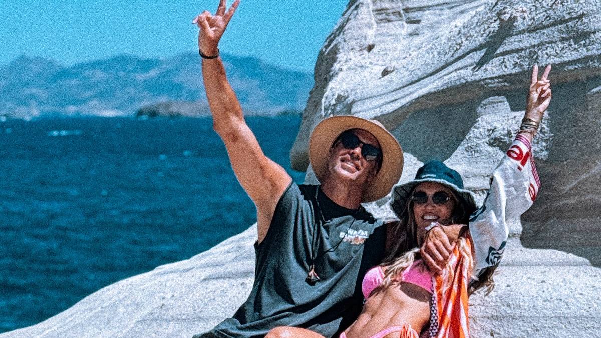 Η Αθηνά Οικονομάκου και ο Μπρούνο Τσερέλα στη Μήλο