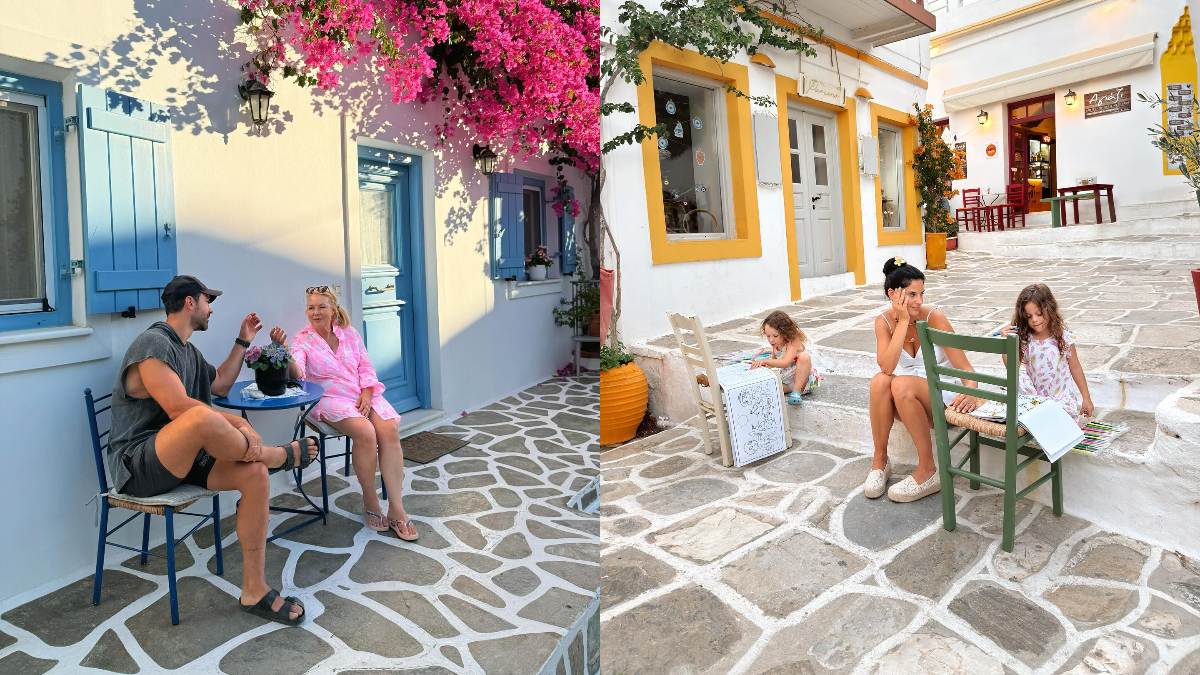 Ο Σάκης Τανιμανίδης και η οικογένειά του στην Πάρο