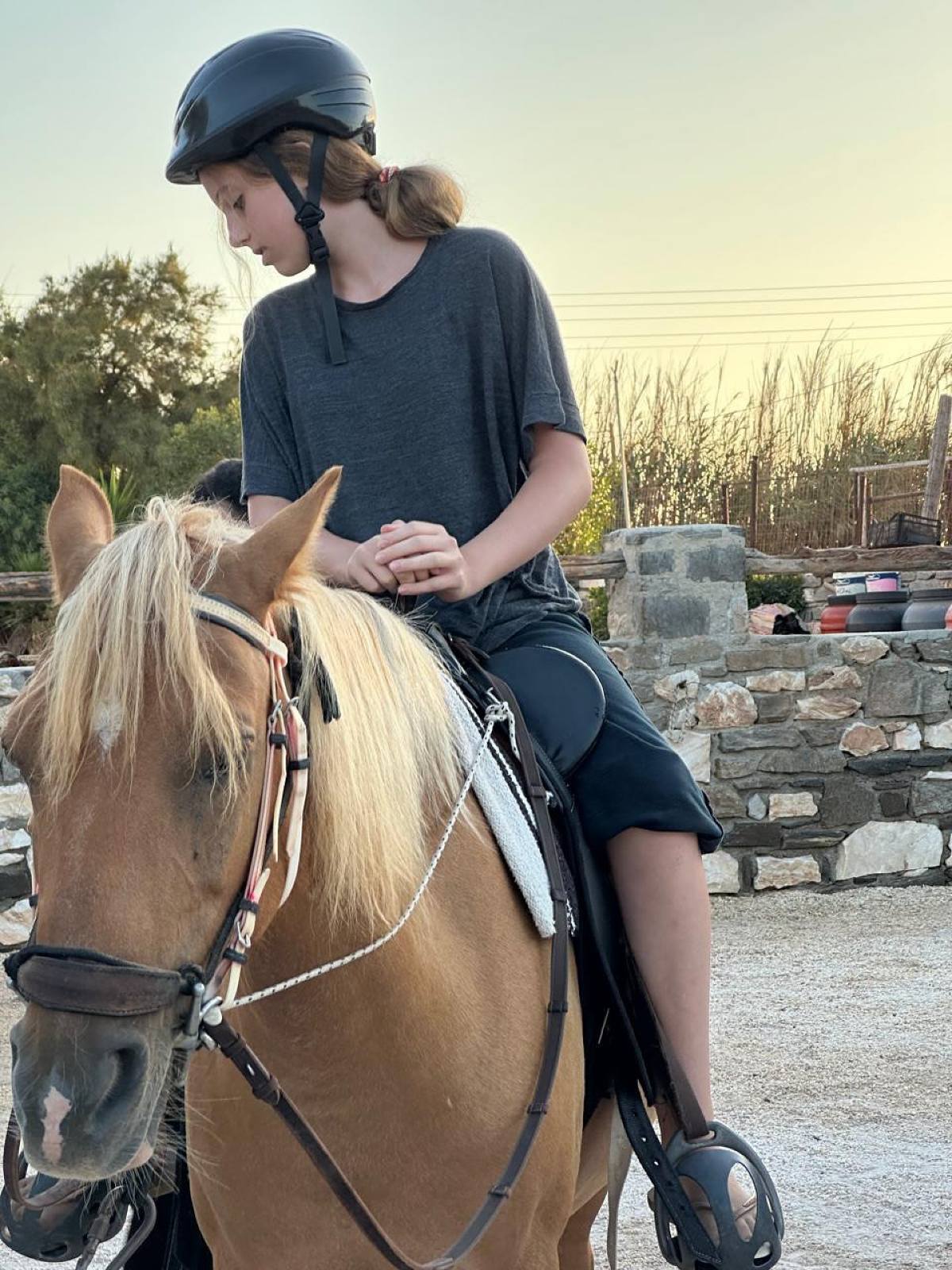 Η κόρη του Νίκου Χατζηνικολάου σε άλογο