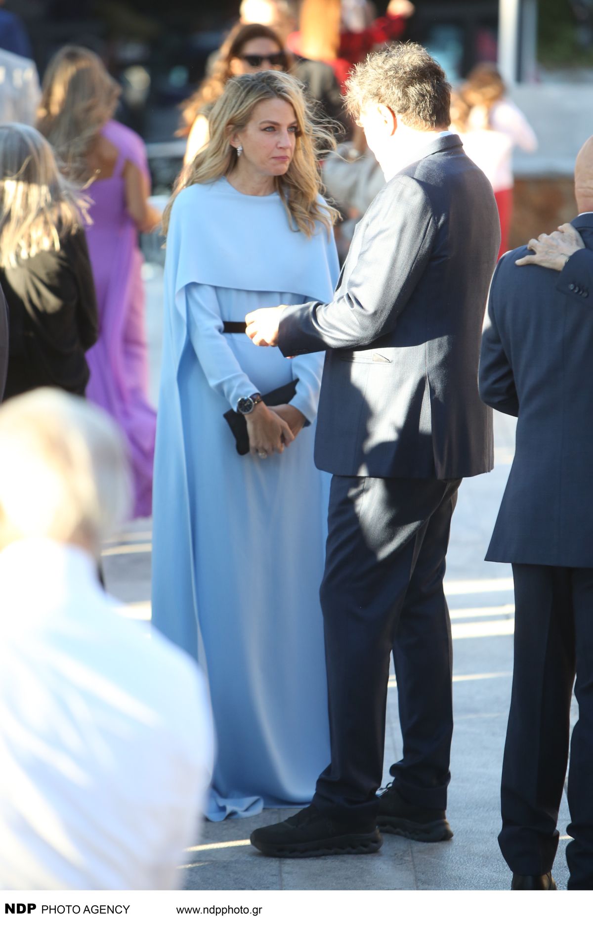 Ο Παύλος Ντε Γκρες και η Χρυσή Βαρδινογιάννη στο γάμο του Παύλου Βαδινογιάννη και της Κατερίνας Μπιρμπίλη