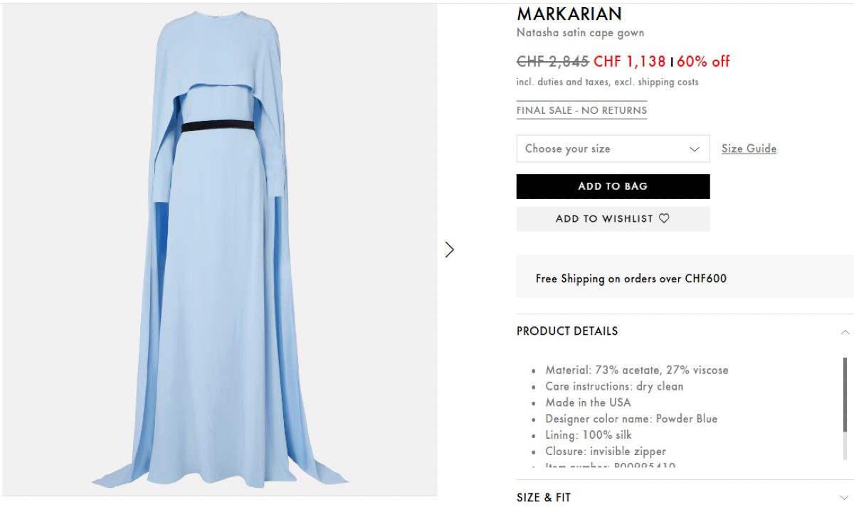 Το φόρεμα που επέλεξε η Χρυσή Βαρδινογιάννη