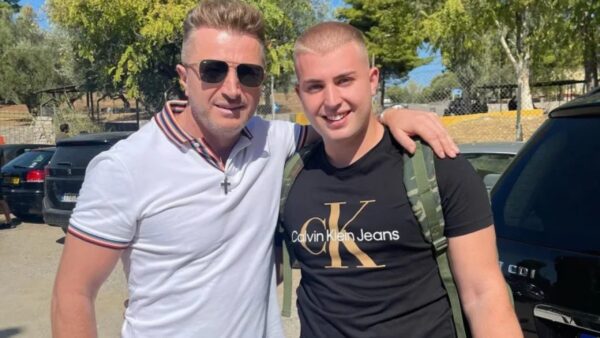 Ο Γιώργος Βελισσάρης με το γιο του