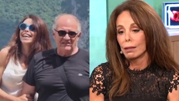 Η Βούλα Πατουλίδου με το σύζυγό της