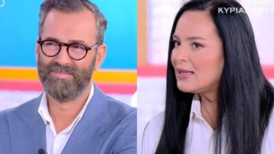 Ο Άγγελος Μπράτης και η Ζενεβιέβ Μαζαρί