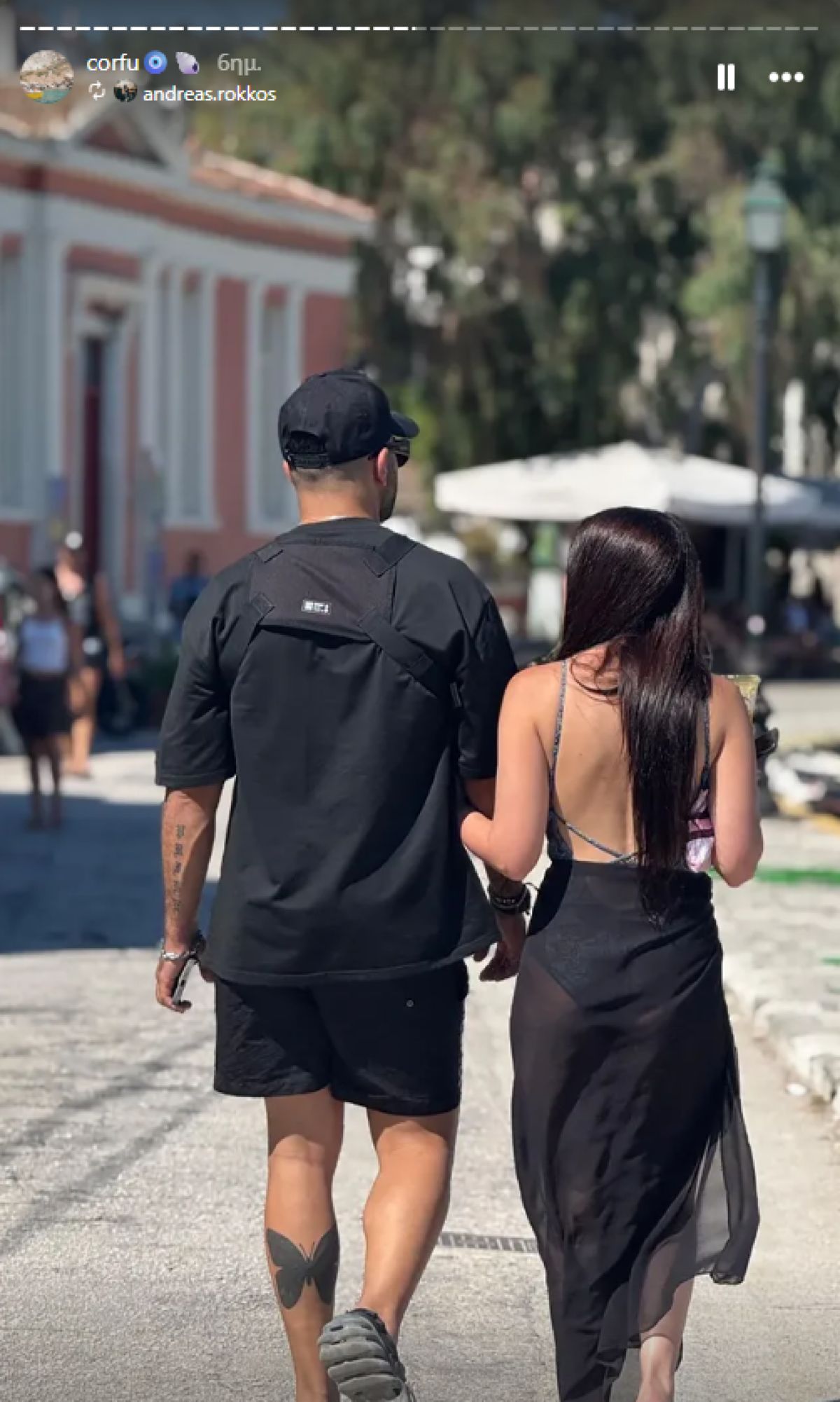 Ο Ανδρέας Ρόκκος με την σύντροφό του στους Παξούς