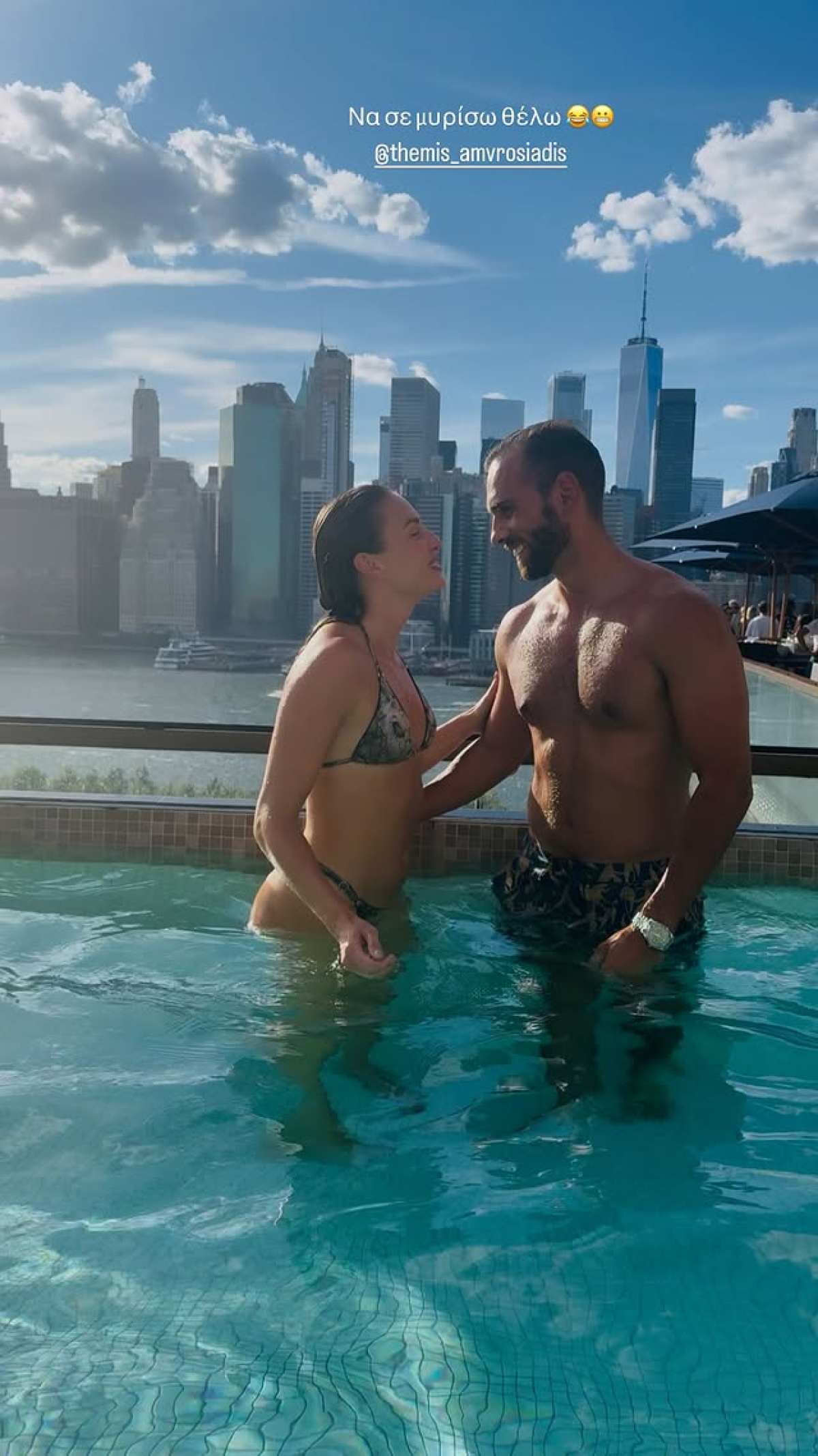 Η Κατερίνα Δαλάκα και ο Θέμης Αμβροσιάδης στην Αμερική