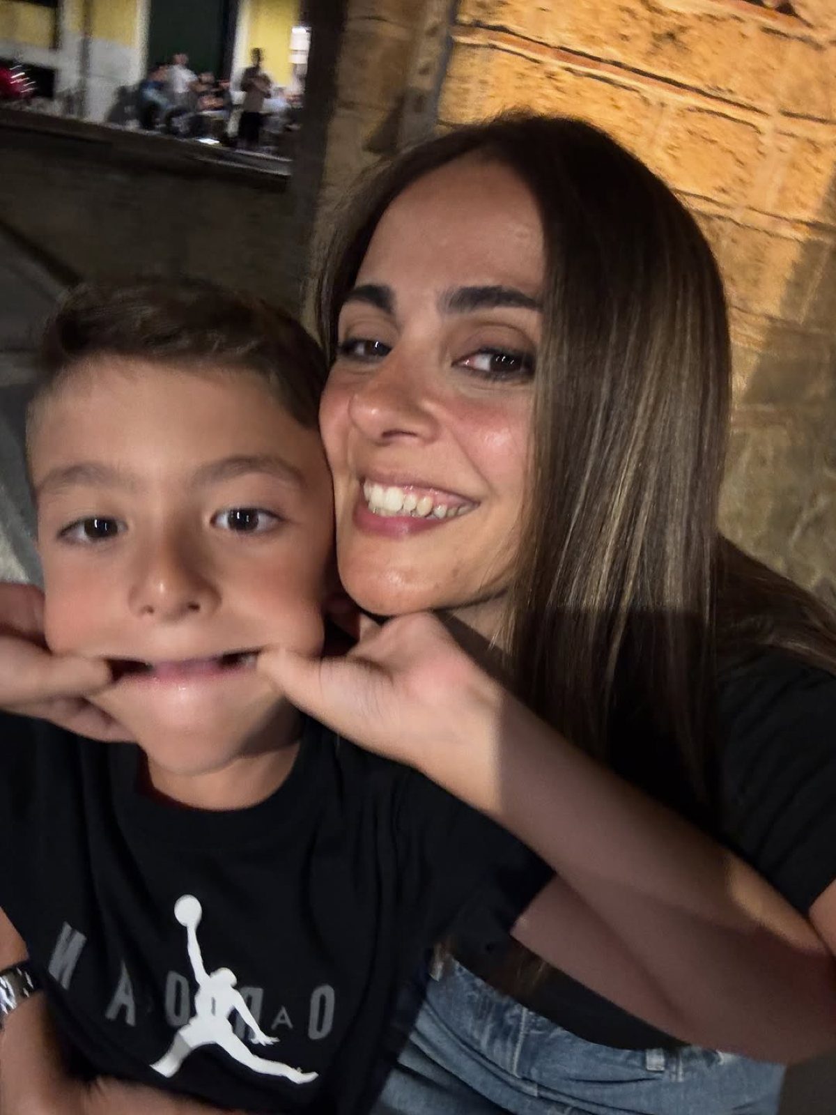 Η Αγγελική Δαλιάνη με τον γιο της