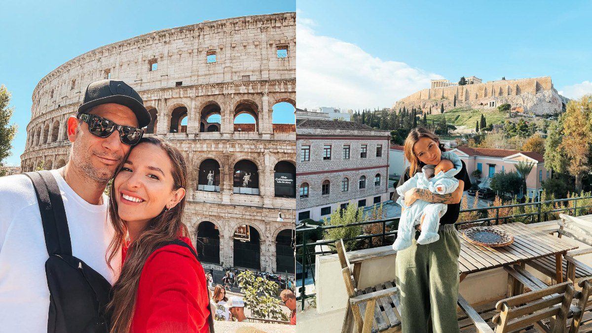 Η Εριέττα Κούρκουλου με τον σύζυγο και τον μικρό της γιο