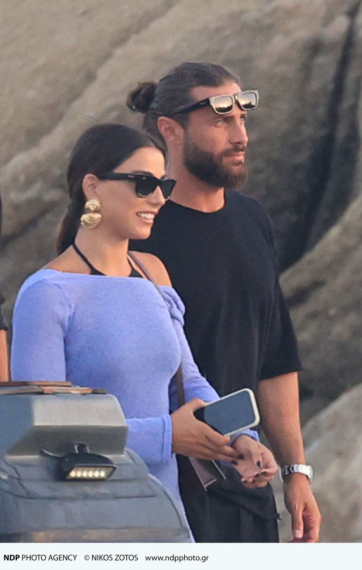 Ο Κωνσταντίνος Βασάλος μαζί με την Δανάη Βαρθολομάτου στη Μύκονο