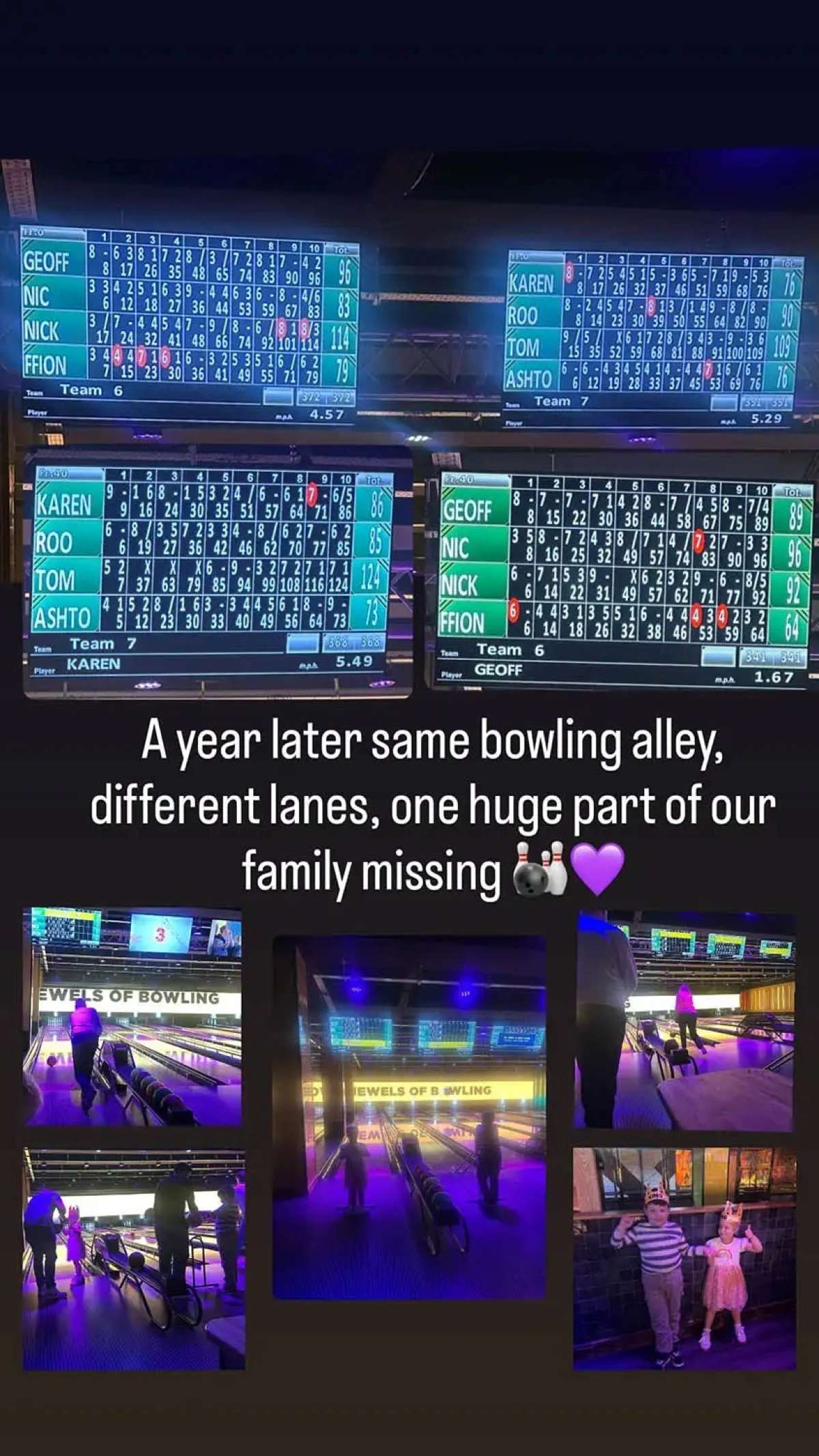 Οθόνες σε κέντρο για bowling και τα λόγια της αδερφής του Λίαμ Πέιν
