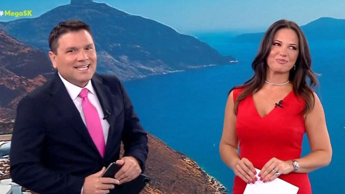 Ο Ντίνος Σιωμόπουλος και η Στέλλα Γκαντώνα στο Mega σαββατοκύριακο