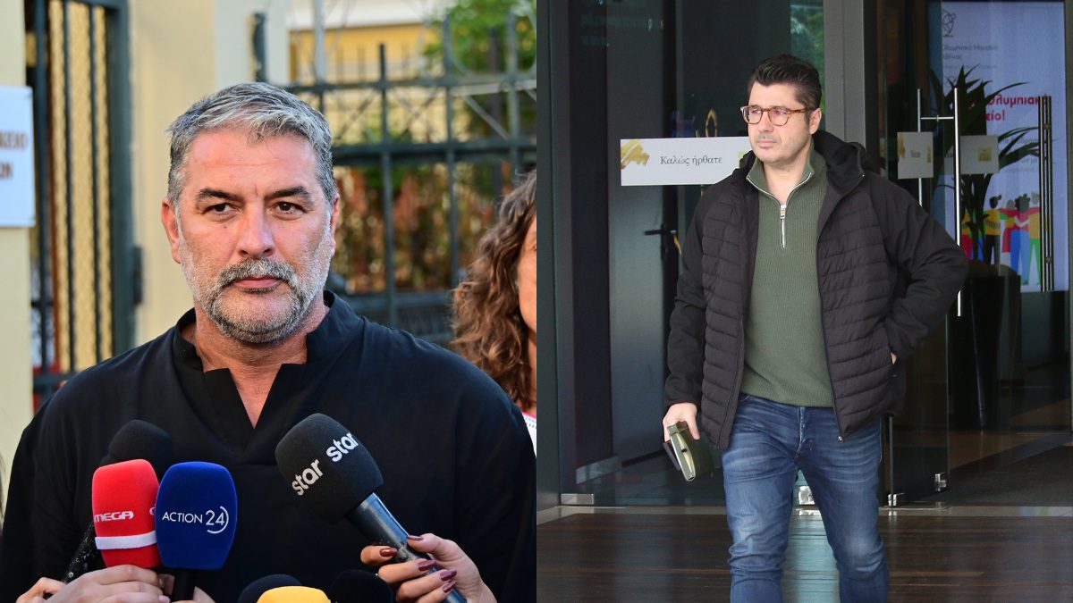 Ο Βασίλης Μπισμπίκης και ο Λάμπρος Κωνσταντάρας