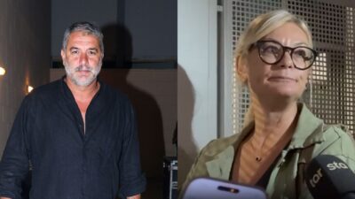 Βασίλης Μπισμπίκης και κάτοικος της Φιλοθέης