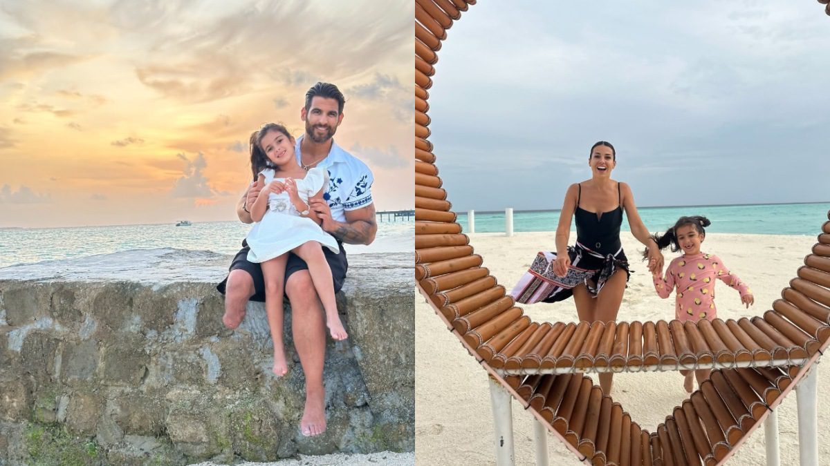 Ο Ετεοκλής Παύλου και η Ελένη Χατζίδου με την κόρη τους