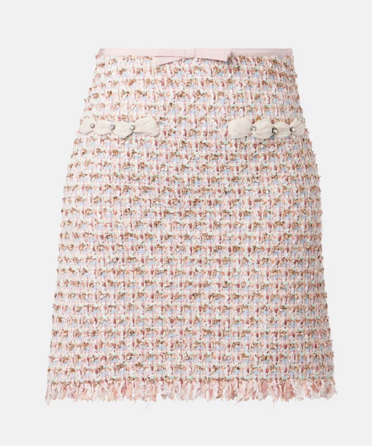 φούστα ροζ τουίντ Valentino