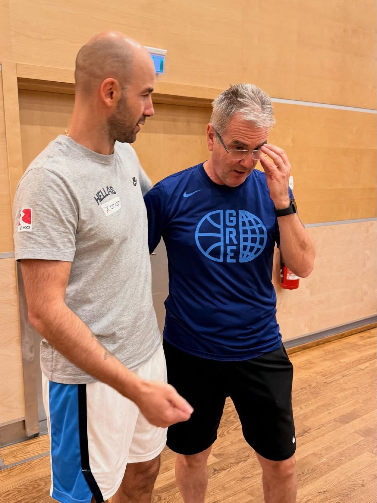 Ο Σπανούλης μετά τη νίκη της Εθνικής Ελλάδος στο Eurobasket