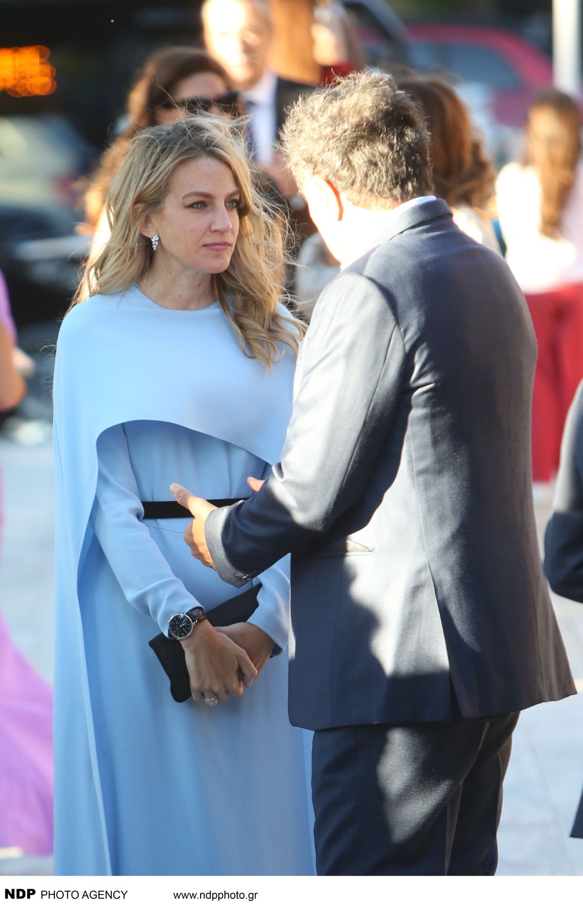 Ο Παύλος Ντε Γκρες και η Χρυσή Βαρδινογιάννη στο γάμο του Παύλου Βαδινογιάννη και της Κατερίνας Μπιρμπίλη