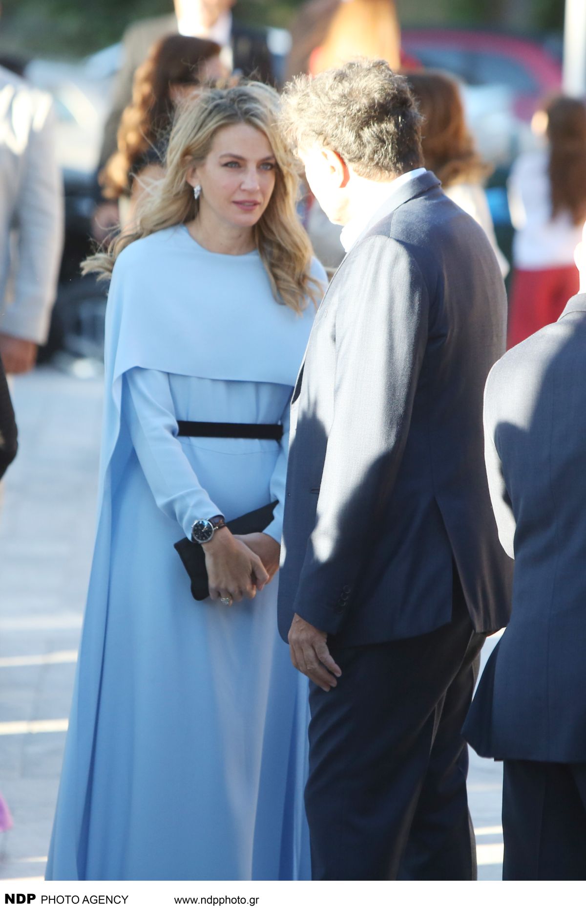 Ο Παύλος Ντε Γκρες και η Χρυσή Βαρδινογιάννη στο γάμο του Παύλου Βαδινογιάννη και της Κατερίνας Μπιρμπίλη