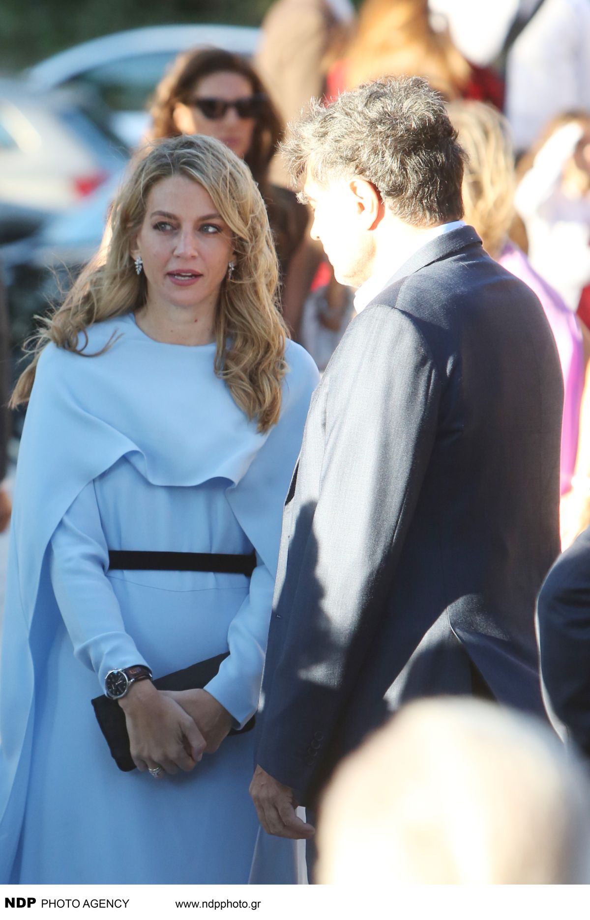 Ο Παύλος Ντε Γκρες και η Χρυσή Βαρδινογιάννη στο γάμο του Παύλου Βαδινογιάννη και της Κατερίνας Μπιρμπίλη