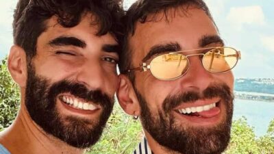 Ο Έντι Γαβριηλίδης με το σύντροφό του