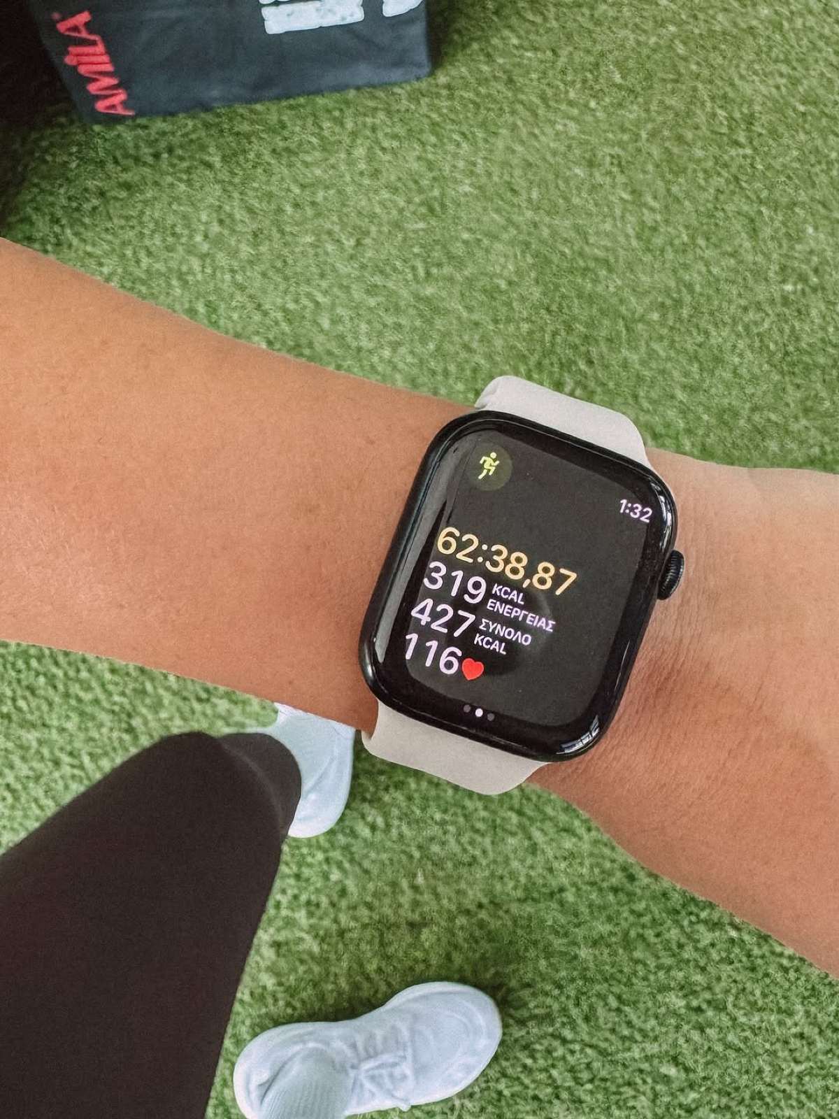 H Ευρυδίκη Βαλαβάνη στο γυμναστήριο