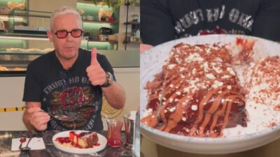 Ο Τάσος Δούσης στο μαγαζί Ζουμπουρλού