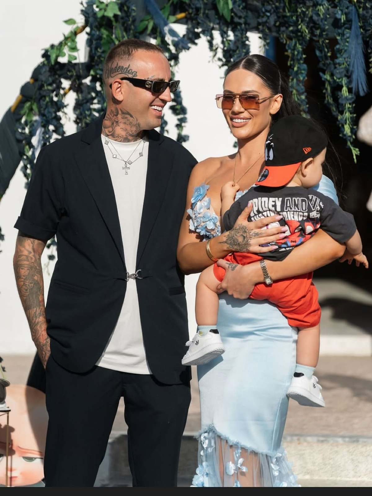 Η Έλενα Τσαγκρινού και ο DJ Stephan στη βάπτιση του γιου τους