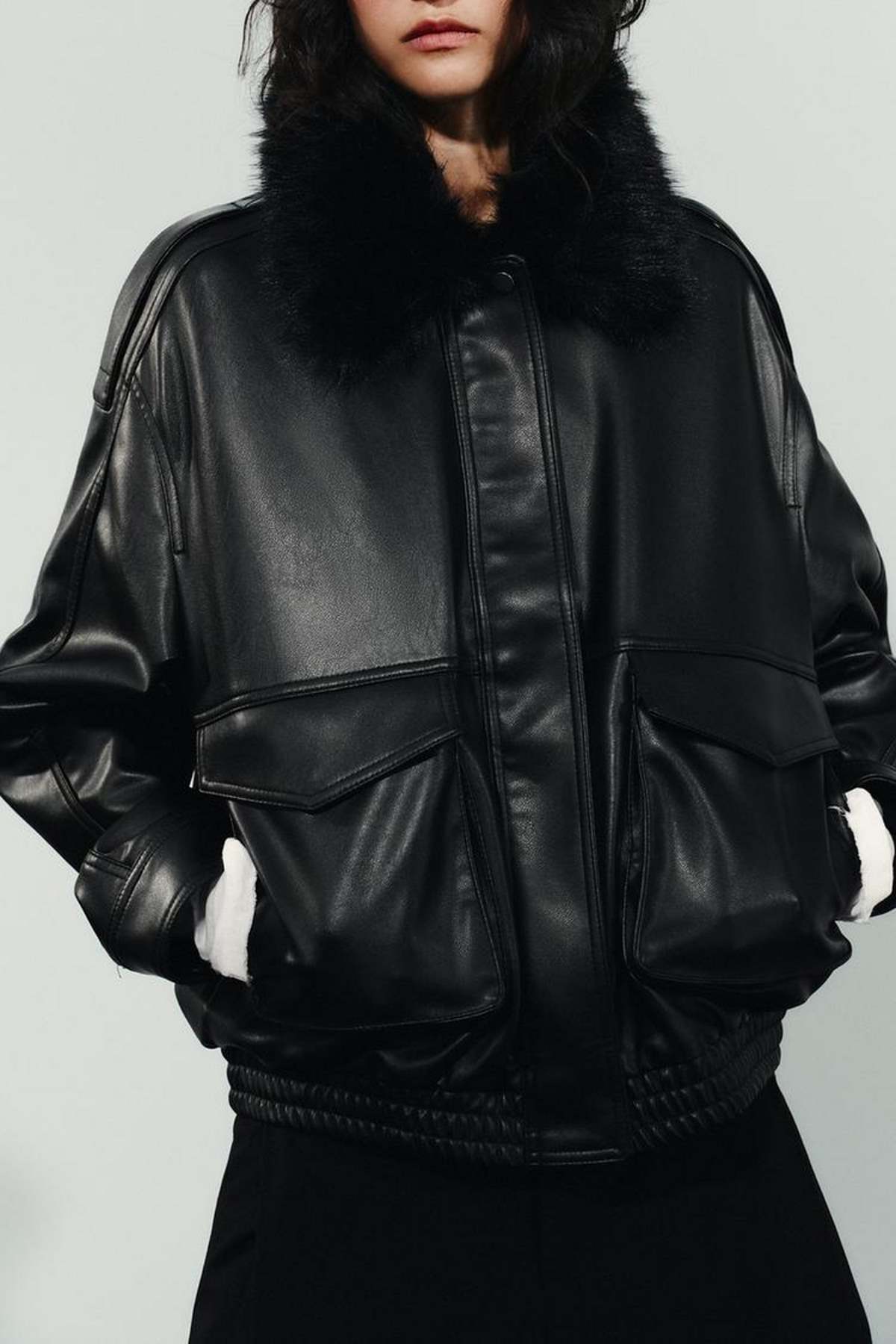 δερμάτινο μπουφάν Zara