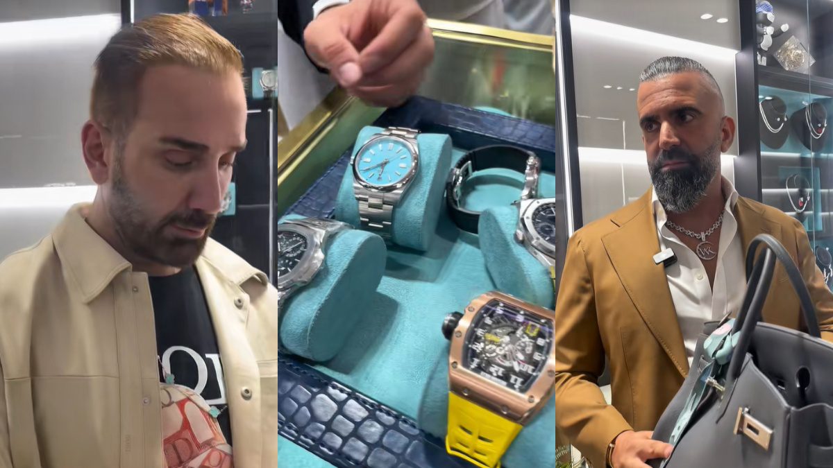 Ο Νίκος Κοκλώνης στη Νέα Υόρκη σε κατάστημα με ρολόγια