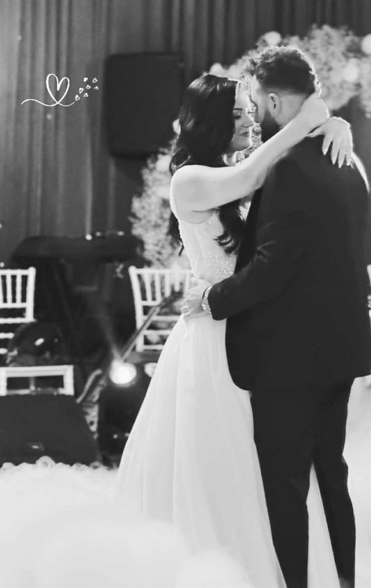 Η Χαρά Βέρρα με τον σύζυγό της στον γάμο τους