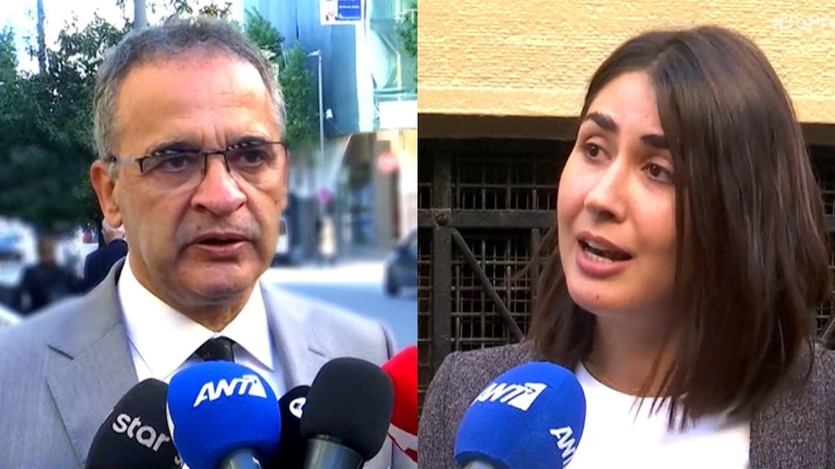 Η Έλενα Κρεμλίδου και ο δικηγόρος του αστυνομικού που καταδικάστηκε