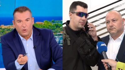 Ο Γιώργος Λιάγκας και ο Τάσος Ποτσέπης με τον δικηγόρο του