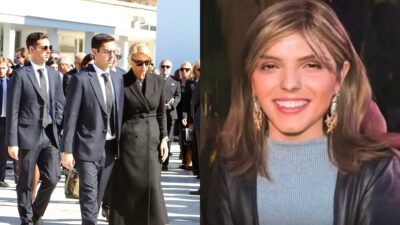 Η Μαρίσσα Λαιμού και η οικογένειά της στην κηδεία της