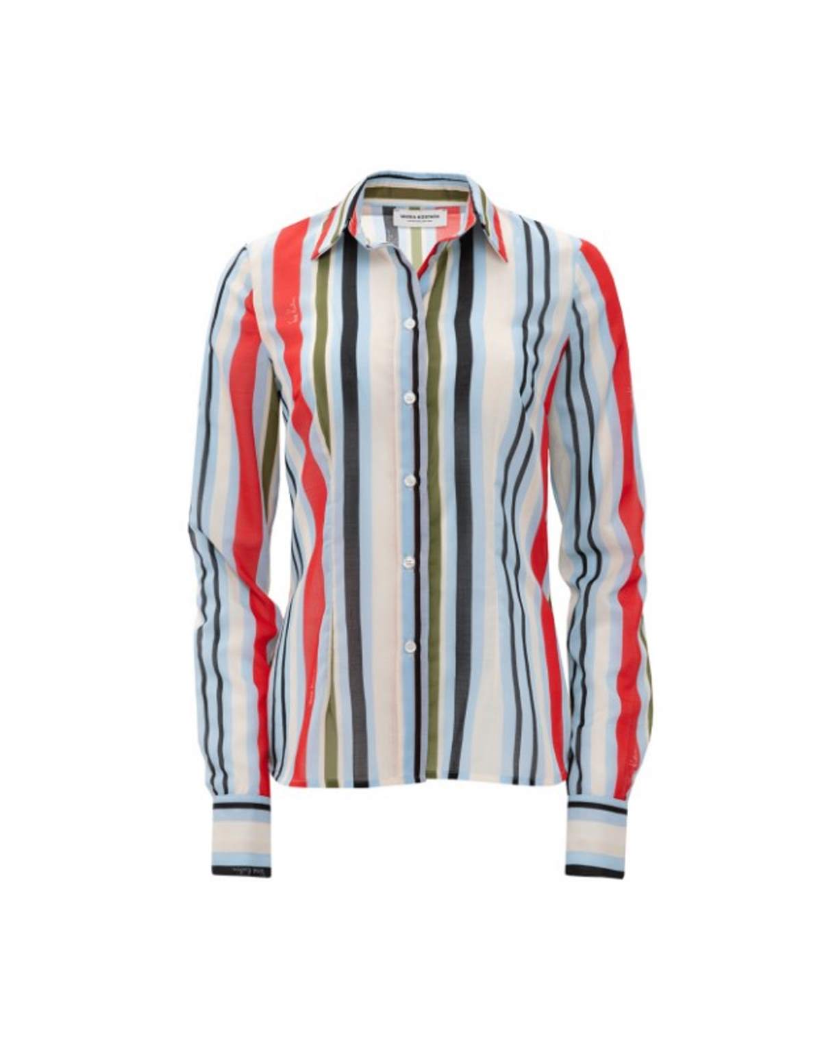 ριγέ πολύχρωμο πουκάμισο