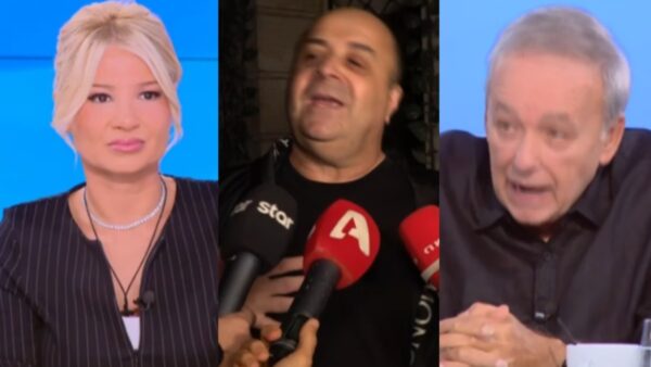 Η Φαίη Σκορδά, ο Μάρκος Σεφερλής, και ο Ανδρέας Μικρούτσκος