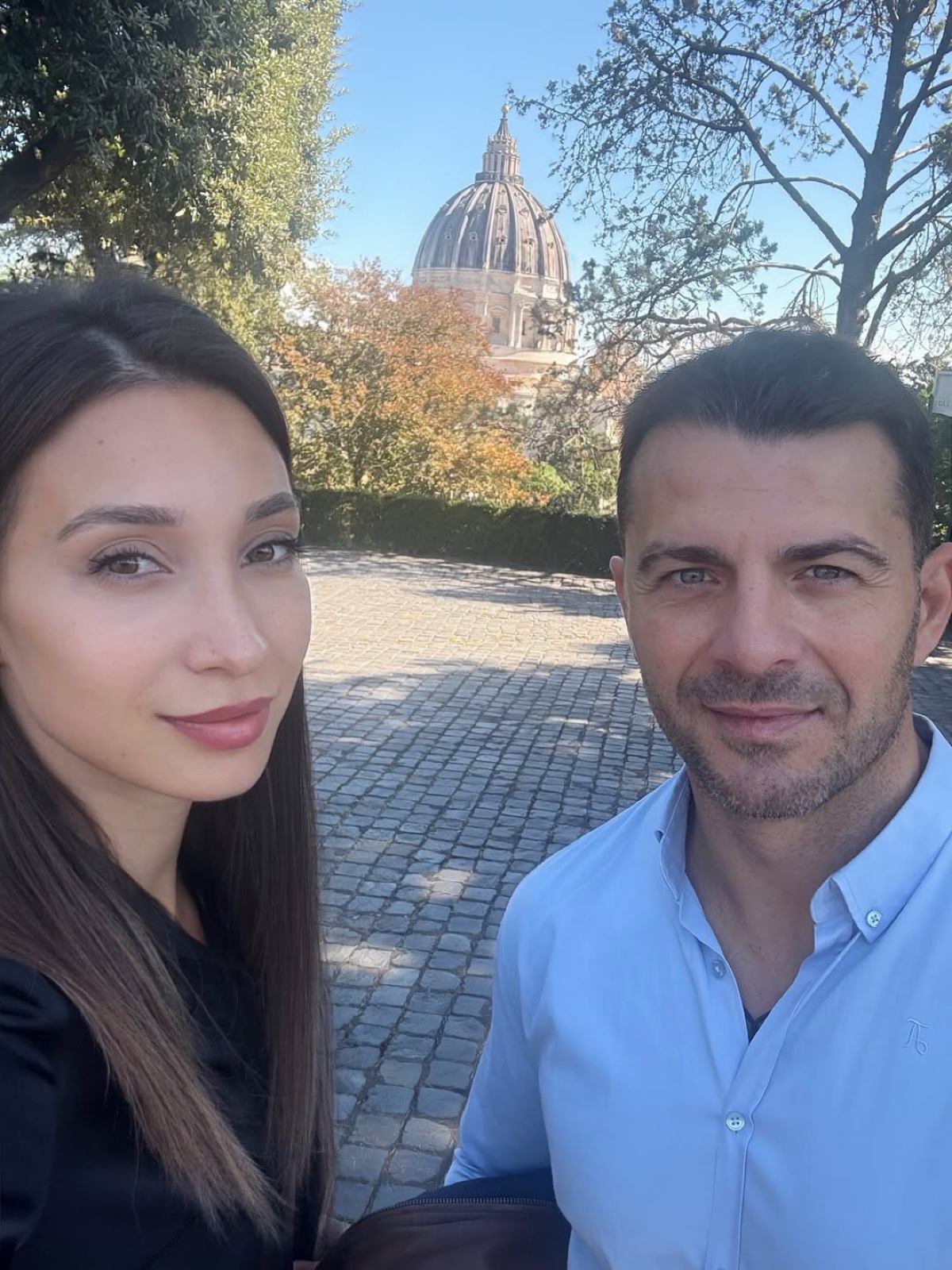 Ο Γιώργος Αγγελόπουλος και η Δήμητρα Βαμβακούση στη Ρώμη