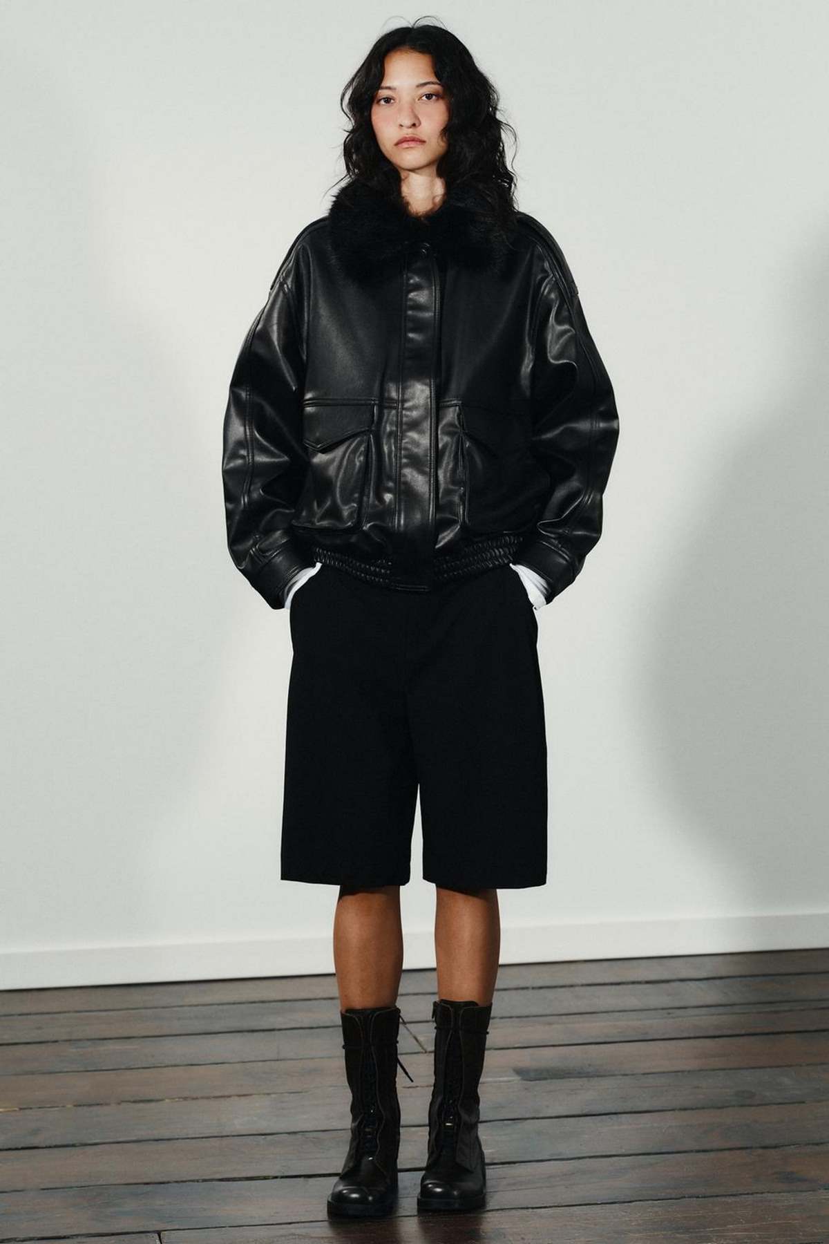 δερμάτινο μπουφάν Zara